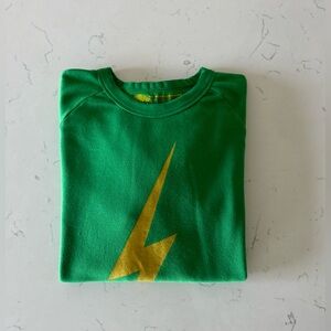 Aviator Nation Bolt Print Crew Sweatshirt - Kelly Green - Size L (Unisex)